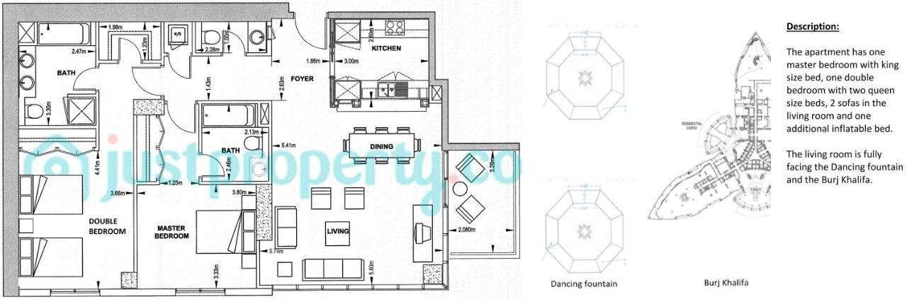 Elite Royal Apartment - Full Burj Khalifa & Fountain View - Pearl Dubai Bagian luar foto